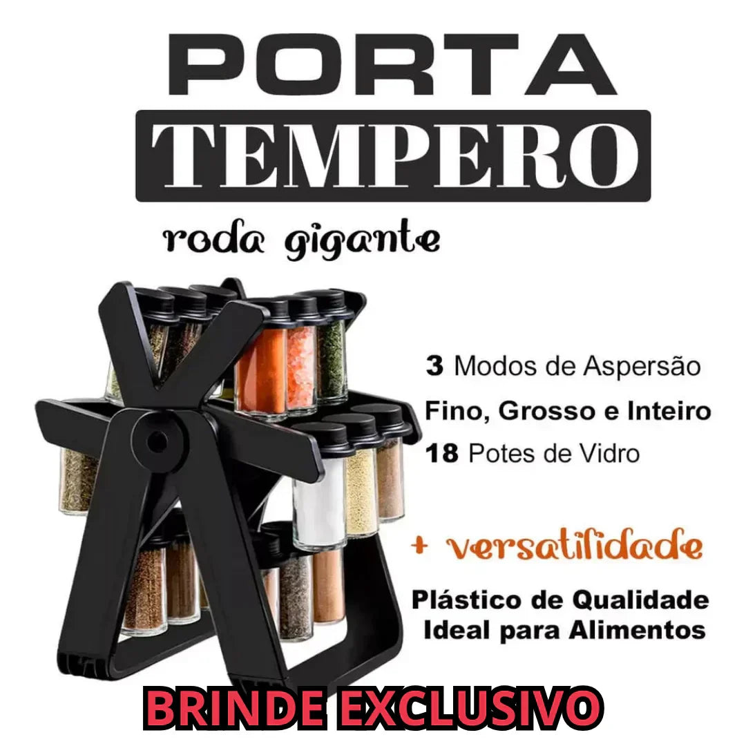 Cesta Organizadora Multiuso 5 em 1 + BRINDE: Porta Tempero Giratório