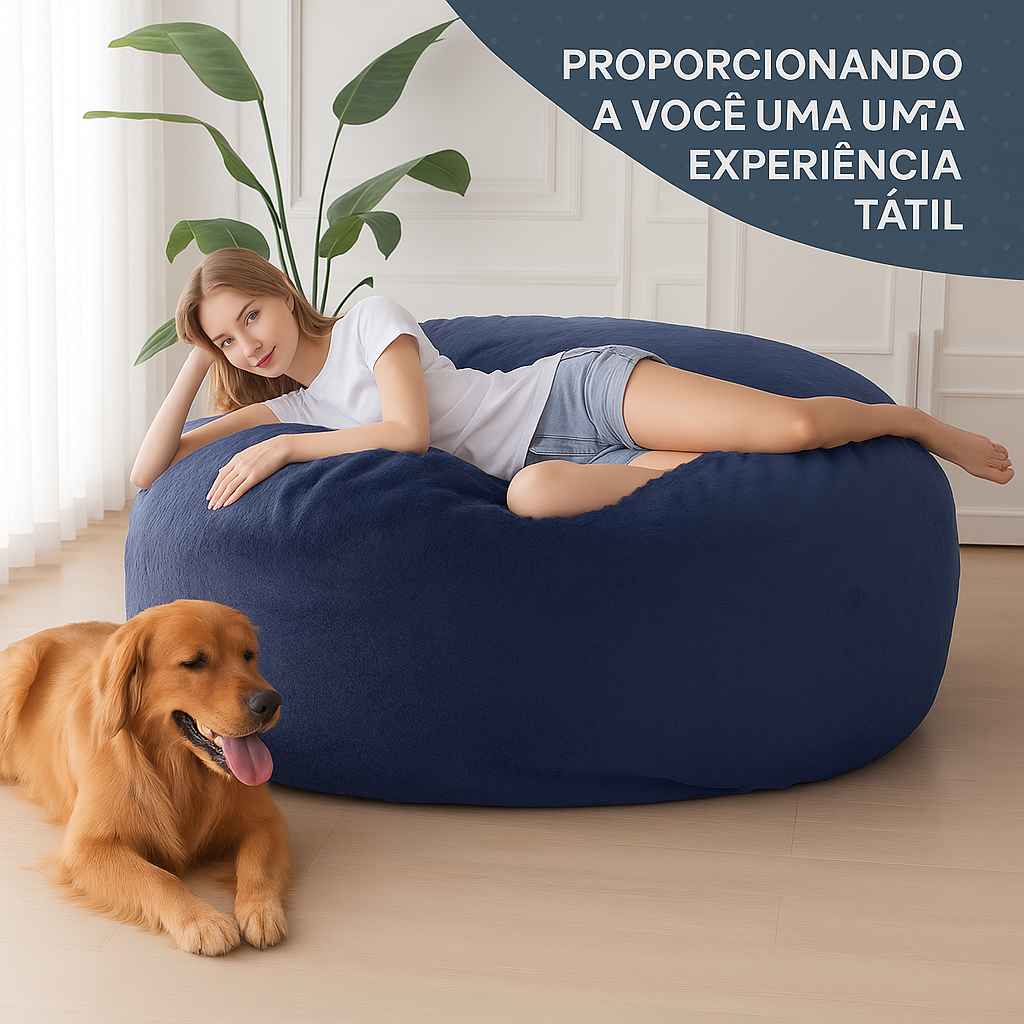 Puff Gigante 2 em 1 – Poltrona & Colchão