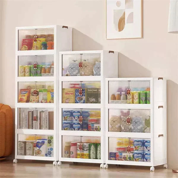 Kit 12 Caixas Organizadoras - Dobrável Rodinha 48cm