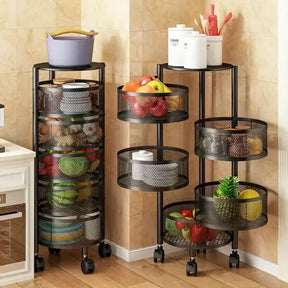 Cesta Organizadora Multiuso 5 em 1 + BRINDE: Porta Tempero Giratório
