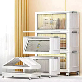 Kit 12 Caixas Organizadoras - Dobrável Rodinha 48cm